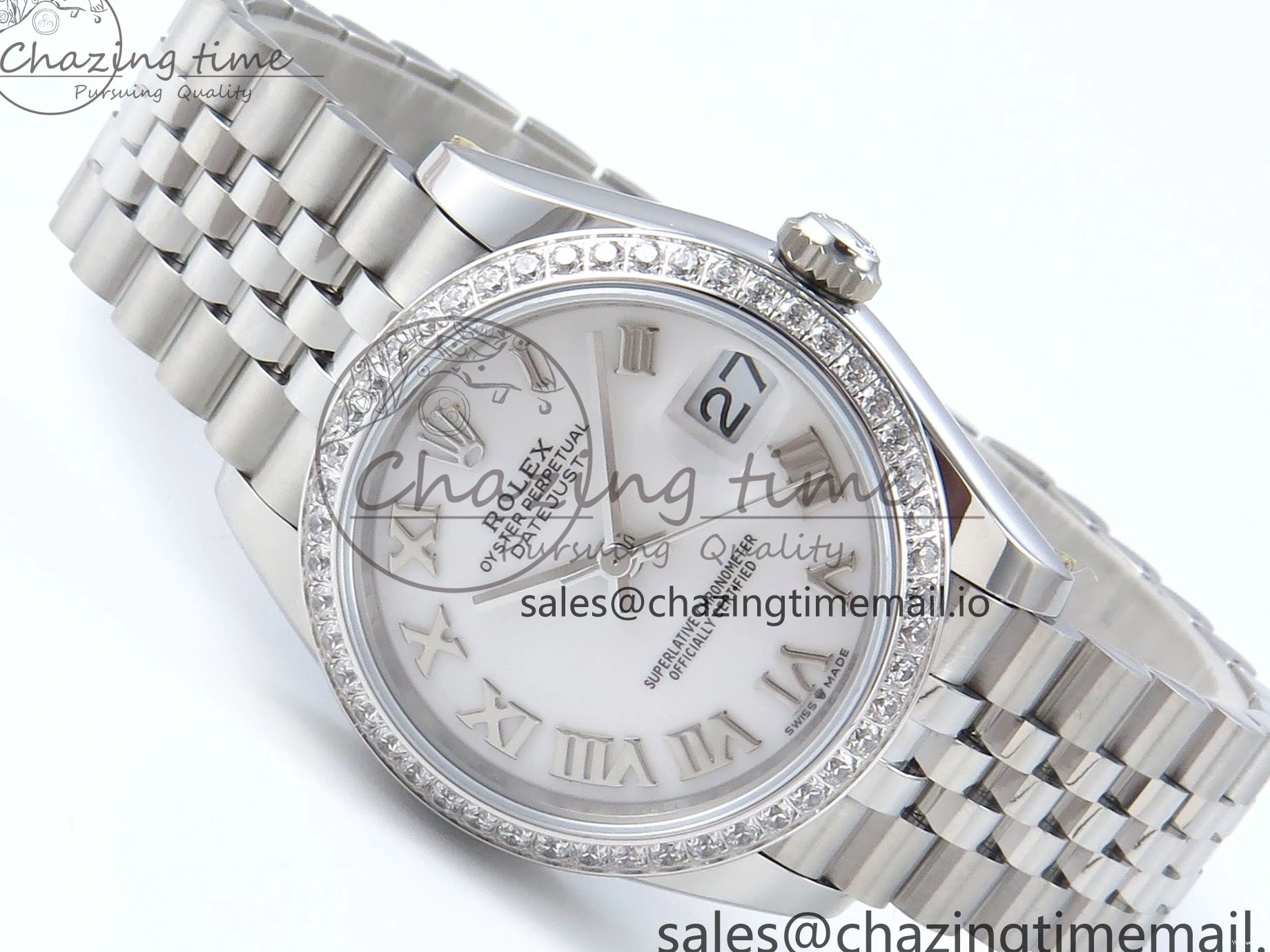 Bezel 904L Steel Dial Edition Bracelet 31 on ETA White 2688 DateJust ARF Diamonds 1:1 Best SS 278384RBR Jubilee Roman 0109